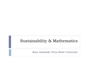 Sustainability & Mathematics