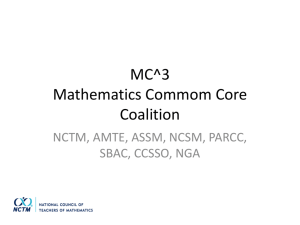 MC^3 Mathematics Commom Core Coalition