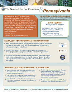 Pennsylvania - Coalition for National Science Funding