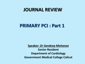 PRIMARY PCI : Part 1 - The department of cardiology, Calicut