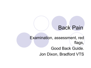 Back Pain - Bradford VTS
