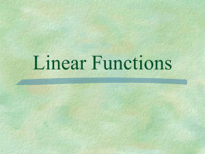 Review of Linear Equations (sections 2.2 through 2.4)