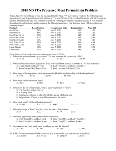 Meat Written Test/Key