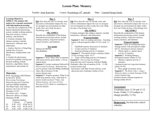 Block Scheduling Lesson Planner