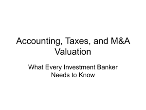 Accounting, Taxes, and M&A Valuation