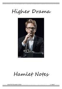 Hamlet Production 07/10/2014: Notes