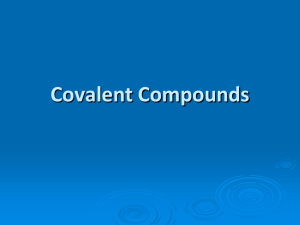 Covalent Compounds Formula to Name