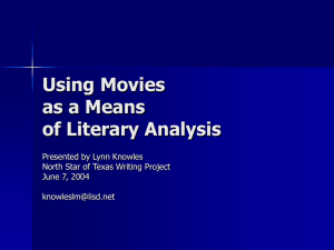 Using Movies as a Meof Literary Analysis