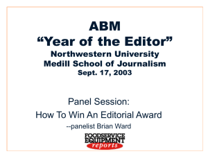 How To Win An Editorial Award