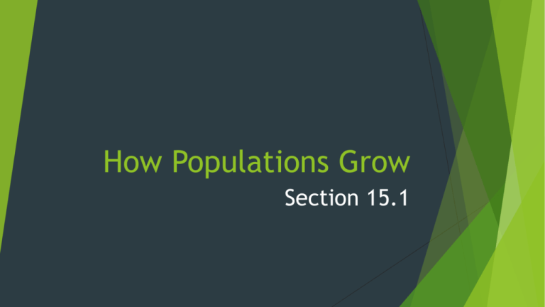 How Large Can A Population Grow