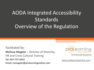 What is the Integrated Accessibility Standard