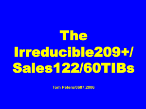 Irreducibles209+ / Sales122 / 60 TIBs