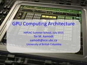 GPU Computing Architectures