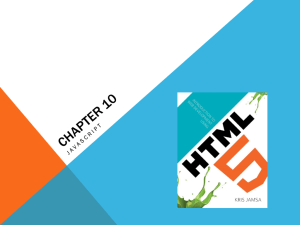 script - Introduction to Web Development using HTML 5 By: Kris