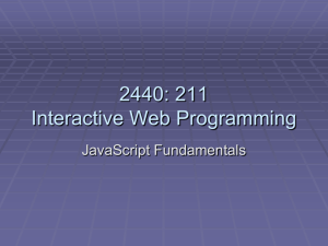 JavaScript Fundamentals