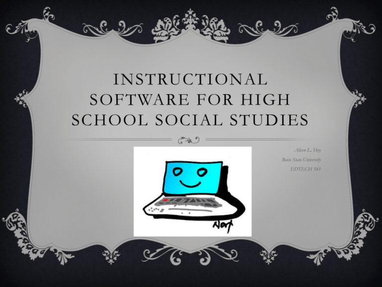 Instructional Software For High School Social Studies