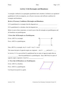 Activity 3.5.6b Rectangles and Rhombuses