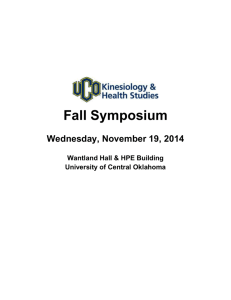 The Department of Kinesiology and Health Studies invites you to