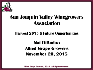 Harvest 2015 and Future Opportunities