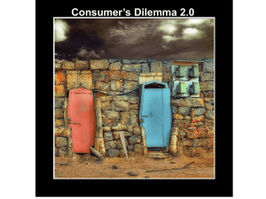Consumer's Dilemma - The Bonner Network Wiki