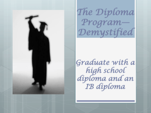 The Diploma Program*Demystified