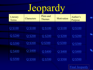 Jeopardy - SchoolRack