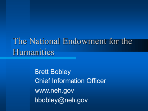 The National Endowment for the Humanities and