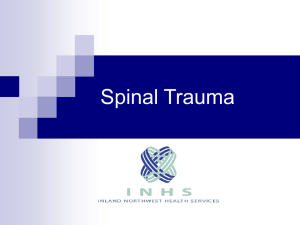 Spinal Trauma - INHS Health Training