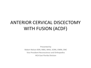 anterior cervical discectomy with fusion (acdf)