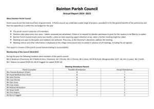 Annual Report 2015 - Bainton Parish Council