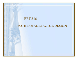 Isothermal Reactor Design Part 1