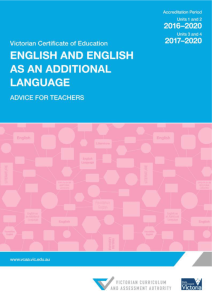 VCE English/English as an Additional Language