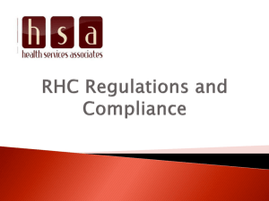 Click here to see our RHC Regulations
