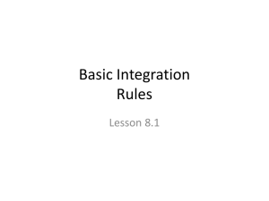 Basic Integration Rules