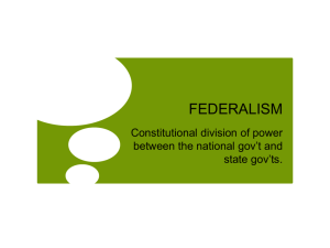Federalism (U.S. v. States)