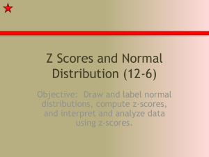 Z Scores and Normal Distribution