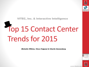 Top 15 Contact Center Trends for 2015
