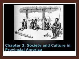 Chapter 3: Society and Culture in Provincial America