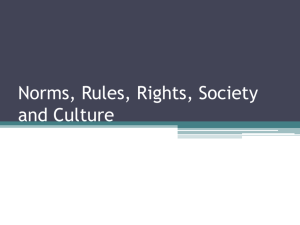 Norms, Rules, Rights, Society and Culture