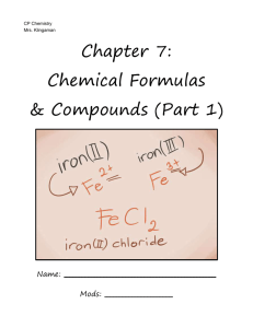Chapter Seven (Part 1) Review Worksheets