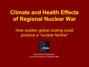 Climate and Health Effects of Regional Nuclear War