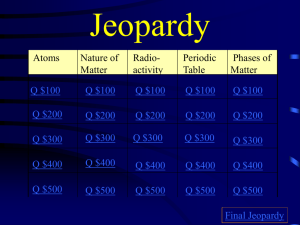 Jeopardy - Physical Science (Pt. 1)