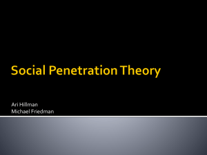 Social Penetration theory PowerPoint