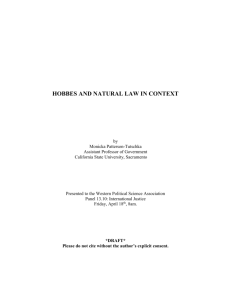 hobbes and natural law in context