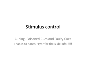 Stimulus control - Illinois State University Websites