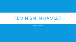 Feminism in hamlet - Mrs McDonald