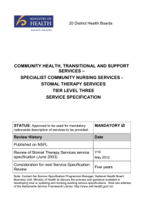 Stomal Therapy Services - Nationwide Service Framework Library
