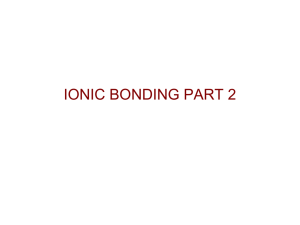 Chemical Bonding Part 2 Power Point
