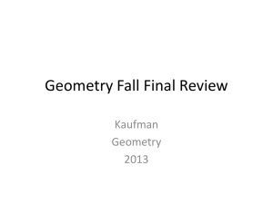 Geometry Fall Final Review
