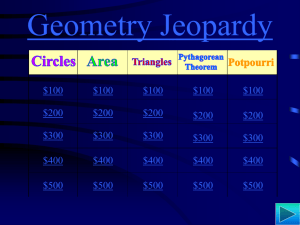 Honors Geometry Jeopardy